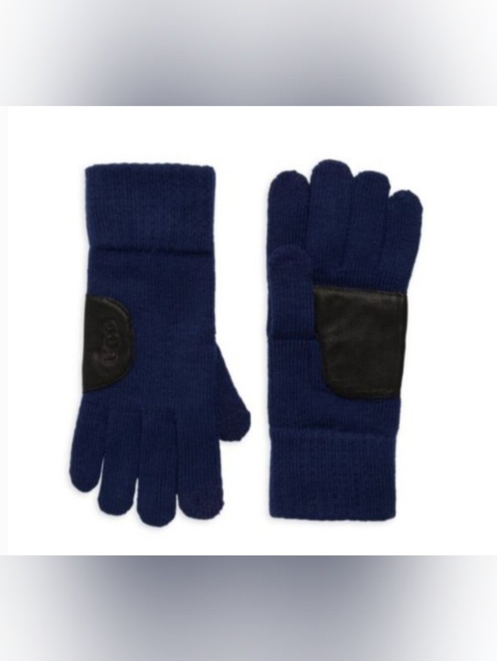 Ugg Touchscreen Leather Trim Gloves